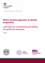 Whole systems approach to obesity programme: Learning from co-producing and testing the guide and resources